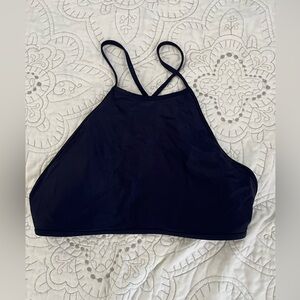 Navy Aerie Halter Swim Top